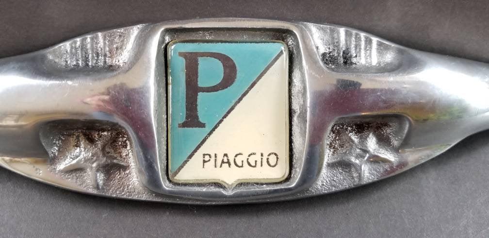 Antique, Vintage Vespa Piaggio Scooter Legshield Badge Emblem Retro Italian memorabilia