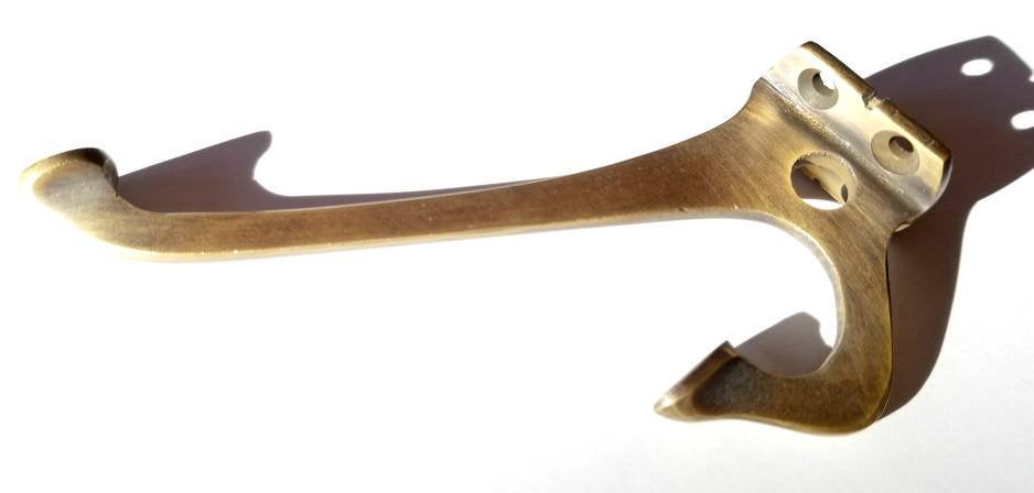 4 strong Arts and Crafts, Mission, Frank Lloyd Wright antique style coat hat towel double hooks #C7