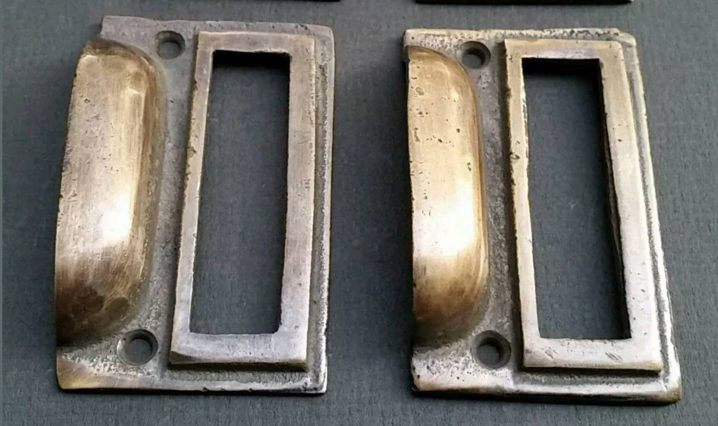 2 Antique Vintage Style Card File Cabinet Handle, 2 3/4" wide #F1