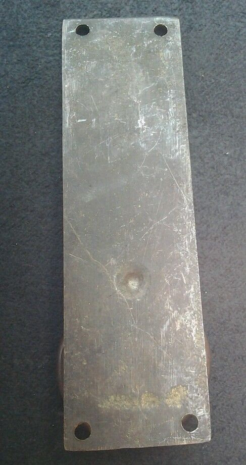 2 Antique Style Solid Brass Ring Pull Handles Vertical mount approx. 3-1/4"tall x 1"wide #H36