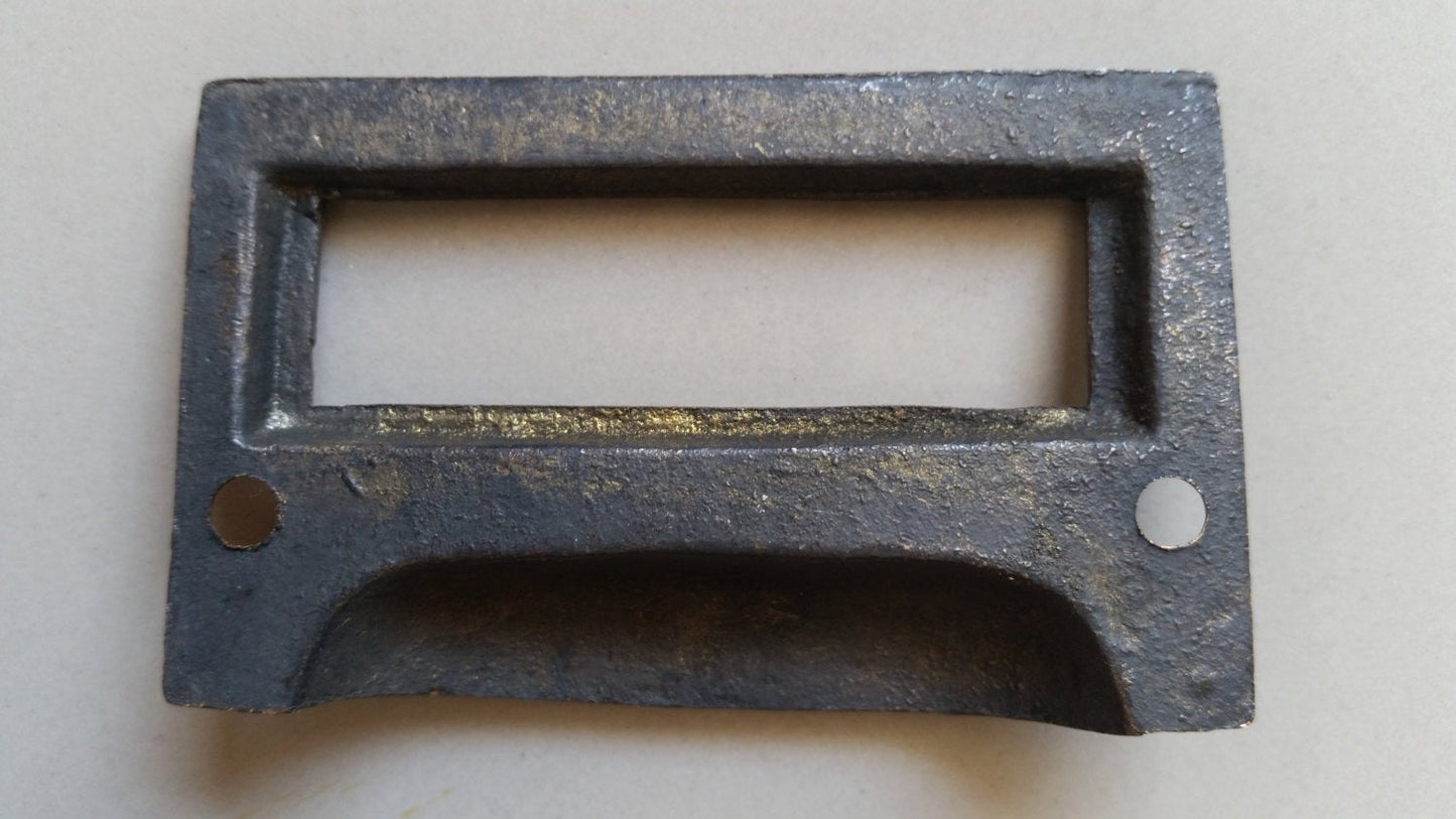 2 Antique Vintage Style Card File Cabinet Handle, 2 3/4" wide #F1