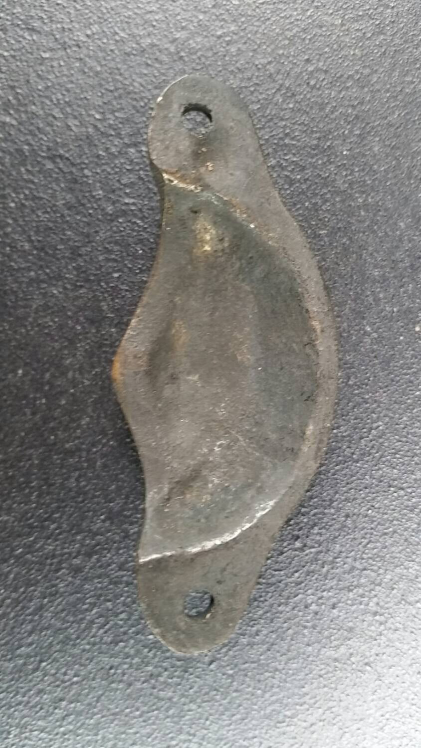 6 Apothecary Cabinet Drawer Bin Pull Handles in Solid Brass with Oak Leaf Motiff 2 7/8" wide #A3