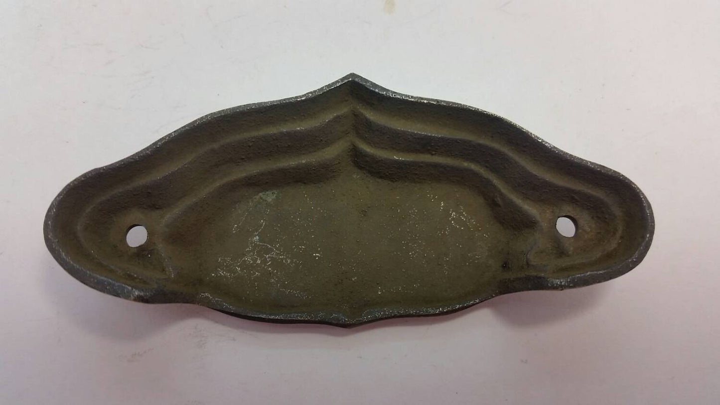 4 Solid Brass Antique Style Victorian, Art Nouveau Apothecary Bin Pull Handles 3-9/16" wide #A4