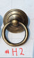 Rustic Antique Style Solid Brass Round Ring Pull Handles Backplate 1-3/4"dia x Ring Pull 1-3/4"dia #H2