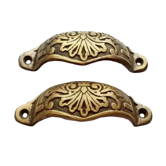 1 Ornate Apothecary Cabinet Drawer Cup Pull Handles Victorian Style 3-1/2"c #A1