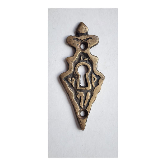 2 Vintage Antique Style, Ornate Eschutcheons, Keyhole covers,Doors Locks,Padlock Locks Keys,Skeleton Keys,Interior, Vertical 3 3/8" t #E2