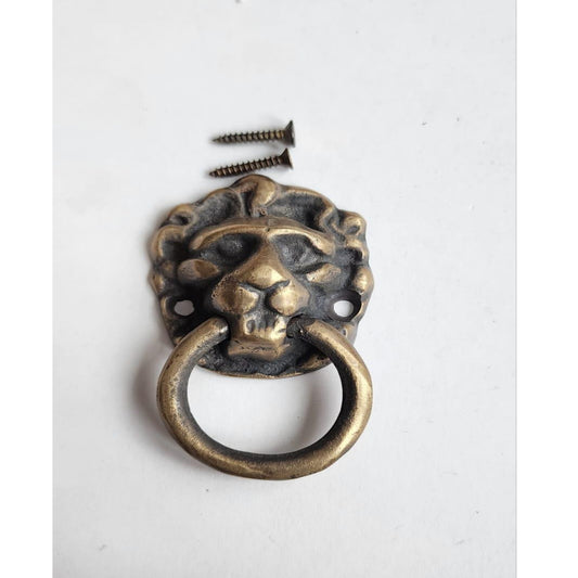 Antique Style Brass Lion Head Ring Pulls Handles, Knobs,Door Knocker#H13