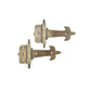 2 Antique Style Brass French Fleur de Lis Finial Tip,Cabinet,Door Hinges, Kitchen 4 3/4" #Z28