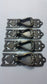 4 x Vertical Handles w. Ring Pull Leaf Design Arts and Crafts 3 3/8" #H21