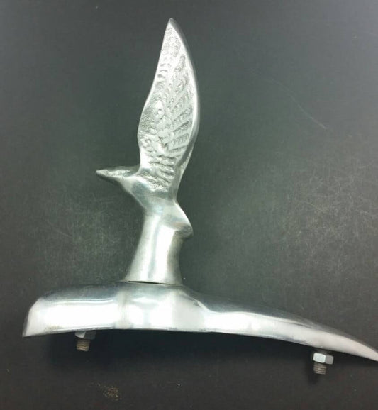 Vintage ,Eagle, Car Front Cover ,Aluminum,Chrome,Hood Ornament Badge Emblem,Husband Gift,Automobile,memorabilia,Man Cave,Vespa,Motorcycle.
