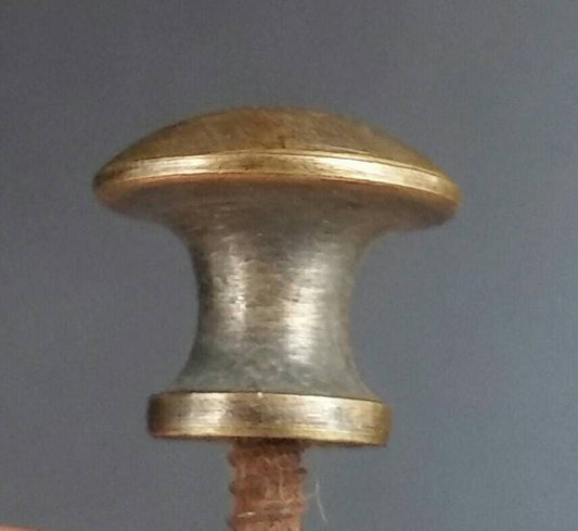 6 x SMALL Antique Vtg. Style Barrister Bookcase Knobs Pulls, Handles 5/8" dia Solid antiqued Brass, Macey Globe Wernicke bookcase knobs #K2