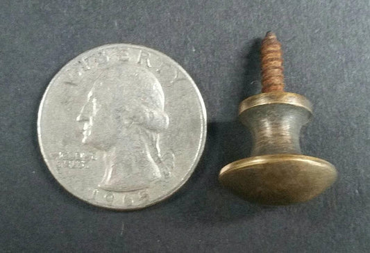 8 x SMALL Antique Vntge Style Barrister Bookcase Knobs Pulls, Handles 5/8" dia Solid Antiqued Brass, Macey Globe Wernicke bookcase knob #K2