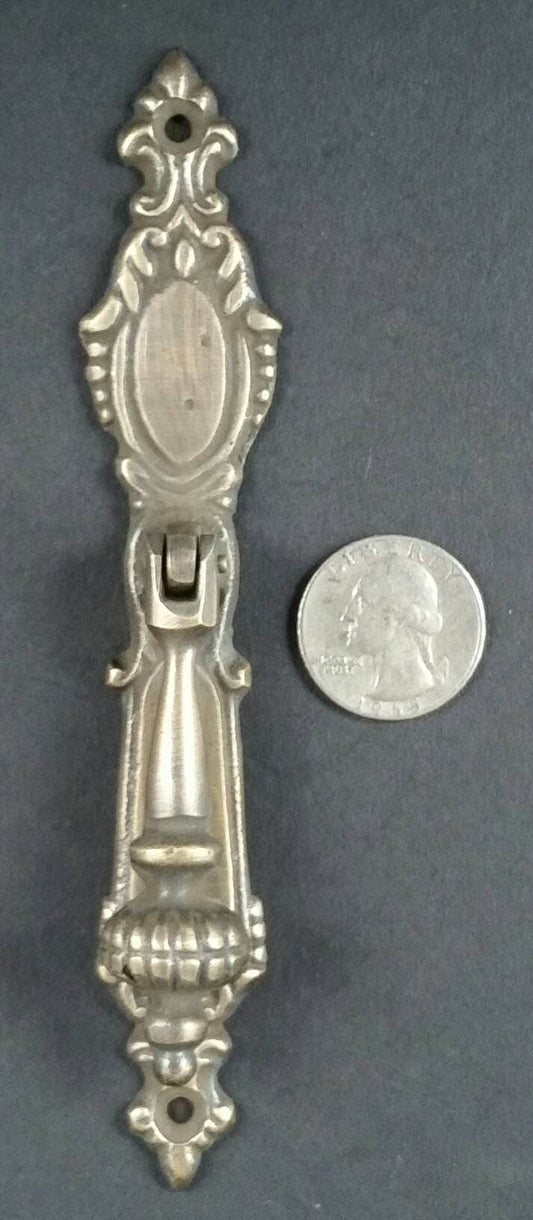 1 x large solid brass ornate Teardrop Pendant Pull Handles decorative classical design 5-7/8" #H18