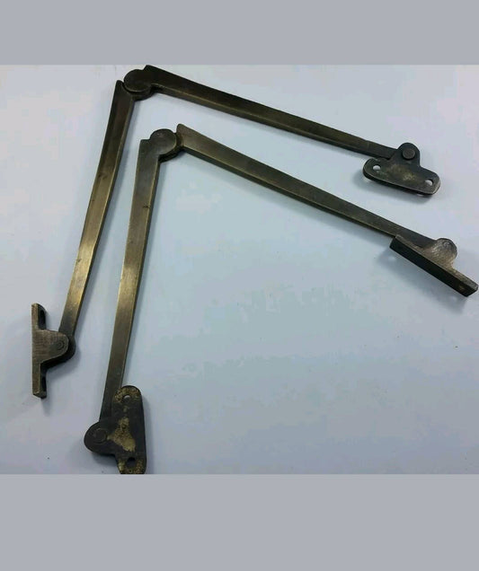 Set, Antique Style Fold Away Hinge, Drop Front Desk Hinges, or for Old Trunk, Box, Blanket box Lid 5-1/2" long (left and right set) #X26