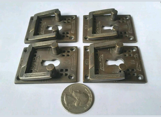 4 x Arts and Crafts / Mission Handles Vertical 2" Frank Lloyd Wright Style  Hardware, Handles, Pulls.Unlaquered. #H27