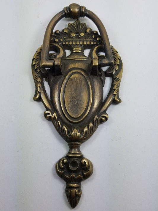 Unique Antique style solid Brass Neo-Classical Door Knocker.Unlaquered. #D7