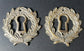 2 Vintage Antique Style ,French ,Eschutcheons Key Hole Cover,Doors Locks,Brass Hinges,Handles,Skeleton Keys, 2 1/4" jewelry part #E10