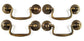 4 x Ant.Style Brass Swan Neck Bail Pull Drawer Cabinet Handles 2-3/4"cntr #H43