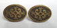 2 Antique Style Ornate Solid Brass Oval Knobs Pulls Cabinet Dresser w bolts #Z14