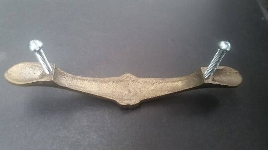 Unique Antique Style French Fleur de Lis solid brass handles, drawer pulls, furniture hardware 5-5/8" wide #P3