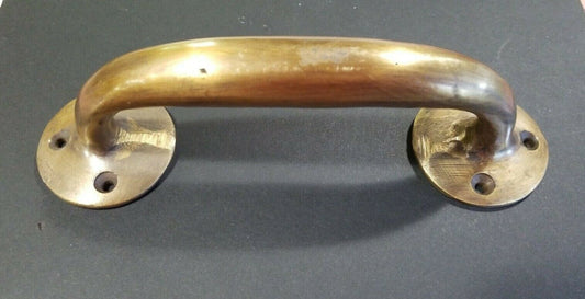 Heavy Antique Style Solid Brass Large Gate Cabinet Trunk Chest Door Handle 7" very strong #P23