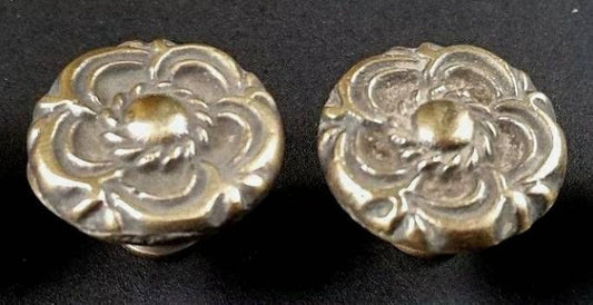 Antique Vintage Style French Provincial Brass Floral Knobs Pulls Handles #K19