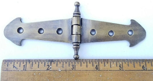 Brass Rustic Hinge Antique Vintage Style Door Trunk Box Chest Lid 6" #Q6