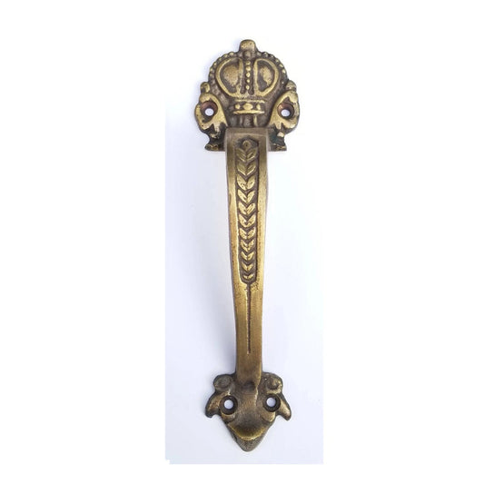 Solid Brass Vintage Antique Large Strong Cabinet Handle, Trunk Handle, Cabinet Hardware, Door Handle 6-3/4" tall #P10