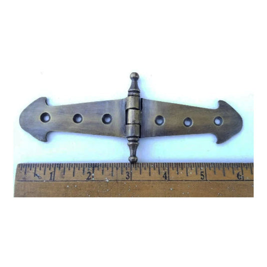 Brass Rustic Hinge Antique Vintage Style Door Trunk Box Chest Lid 6" #Q6