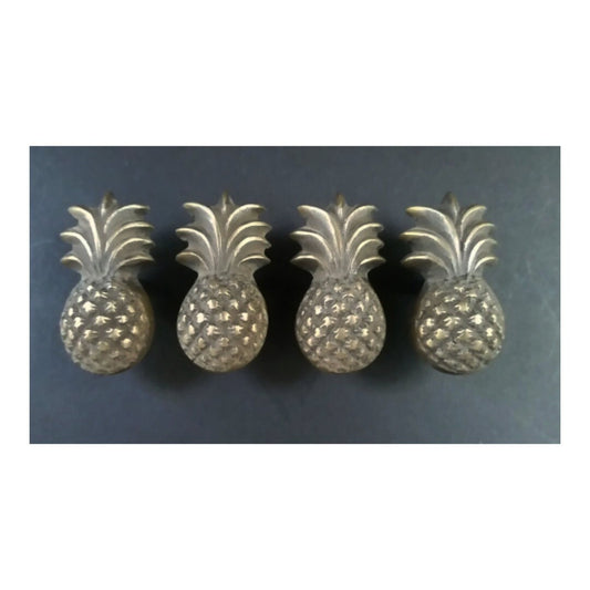 4 x Solid Brass, Tropical, PINEAPPLE, Cabinet Furniture, Kitchen, Drawer, Handle, Knob, Pulls, Gift, Welcome symbol #K17