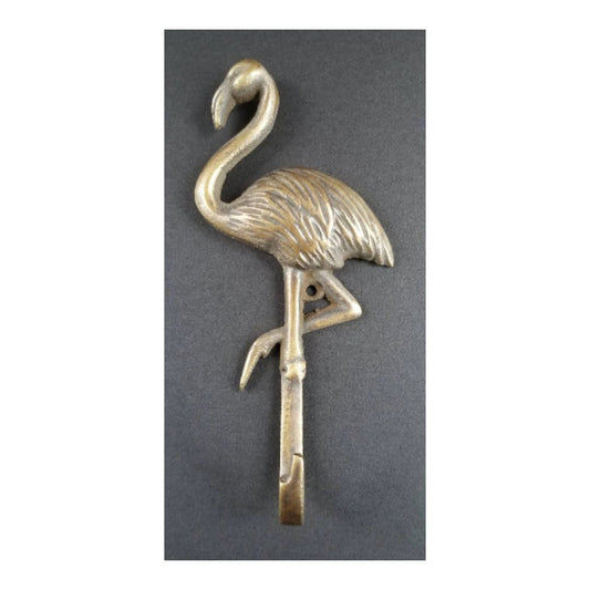 Flamingo Design Hook Strong Solid Brass HOOK Hanger Brass Coat Hat Towel Hanger,flamingo gift ideas,flamingo decor4-3/4"long.Unlaquered #C22