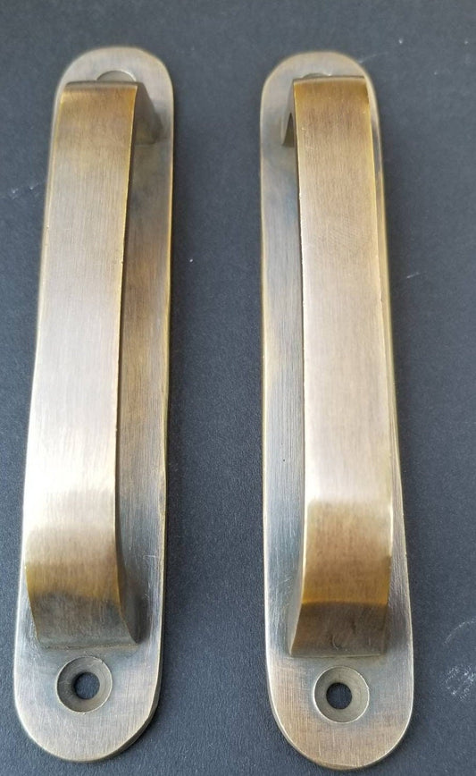 1 x Antique Style Brass Trunk Handles strong, Cabinet, Tool Chest, Drawer Handles, Pulls Box Handles 4" center (4-3/4" wide)#P14
