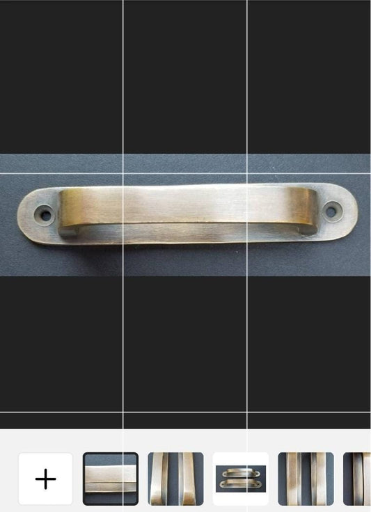 1 x Antique Style Brass Trunk Handles strong, Cabinet, Tool Chest, Drawer Handles, Pulls Box Handles 4" center (4-3/4" wide)#P14