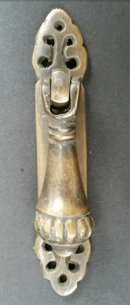 Antique Vintage Style Victorian Vertical Mount Ornate Drop Pulls Handles Solid Brass 2-7/8" long #H6