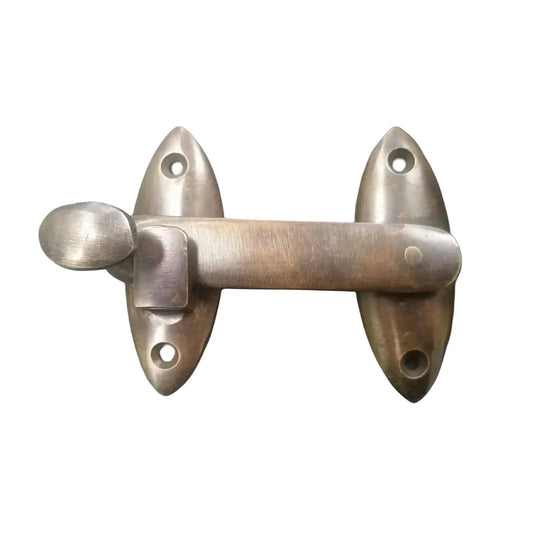 Vintage Style Cabin Cabinet Oval Door Window Latch Hook Solid Brass Hasp Toggle Lock #X22