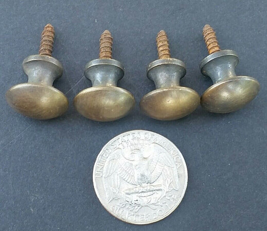 4 Solid Brass Barrister Bookcase 5/8" Round Knobs Handles Stacking Bookcase #K2