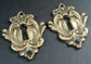 2 Rare Antique Style French Eschutcheons Key Hole Covers 2 1/4" jewelry part #E9