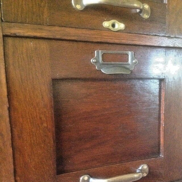 1 Solid Brass Large Strong File Cabinet Trunk Chest Handle Pull  4-3/4" cntr #P1