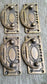 4 x Arts and Crafts antique style brass handles pulls hardware  3-1/8"w #H33