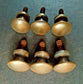 6 Solid Brass VERY SMALL Stacking Barrister Bookcase 7/16" Knobs drawer Pulls #K