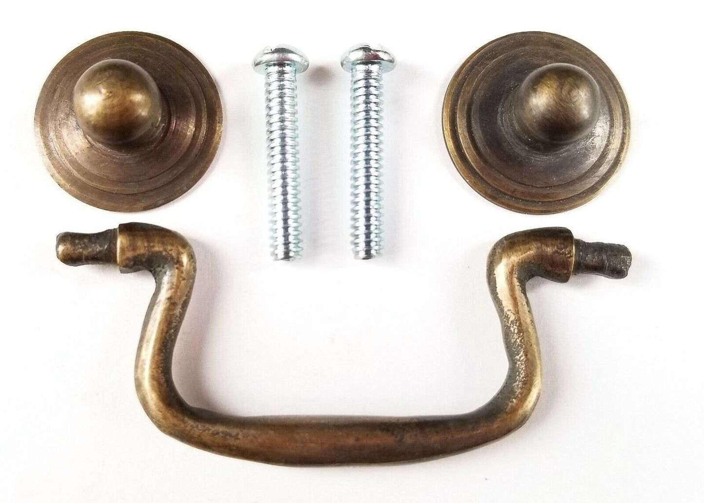 1 x Ant.Style Brass Swan Neck Bail Pull Drawer Cabinet Handles 2-3/4"cntr #H43
