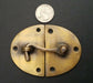 Vtg. Style Oval Door Latch Hook Solid Brass Hasp Lock Gate Window Cabinet #X14