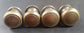 4 Solid Brass SMALL Stacking Barrister Bookcase 1/2"dia Knobs drawer Pulls #K18