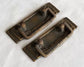 2 Vtg Antique  Style French Ornate Brass Drawer Handles Pulls 3-1/4"wide #H42