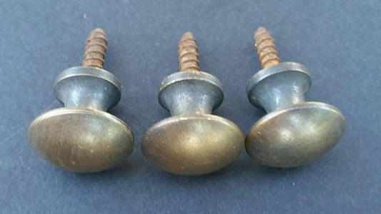 3 Solid Brass Stacking Barrister Bookcase, Hoosier 5/8" Round Knobs Handles #K2