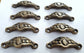 8 Vict. Antique Style Apothecary Cabinet Pull Handles 2-3/8"c Brass Oak Leaf #A3