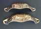 2 Apothecary Drawer Pull Handles"POLISHED" Brass 3-1/2"c Ant.Victorian Style #A1