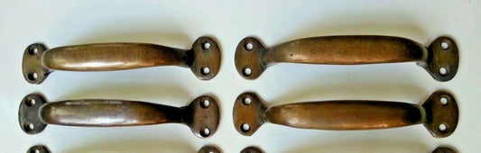 4 Solid Brass Ant. Style File Cabinet Trunk Chest Handles Pulls 5-1/2" wide #P1
