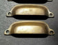 6 x Ant Style Solid Brass Apothecary Cup Drawer Bin Pull Handle 3-3/8" cntr #A19
