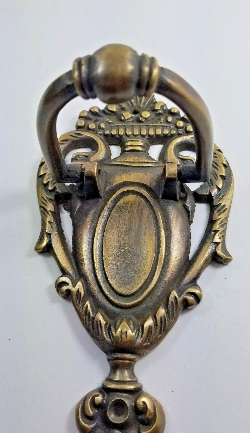 Unique Antique style solid Brass Neo-Classical Urn Door Knocker 7